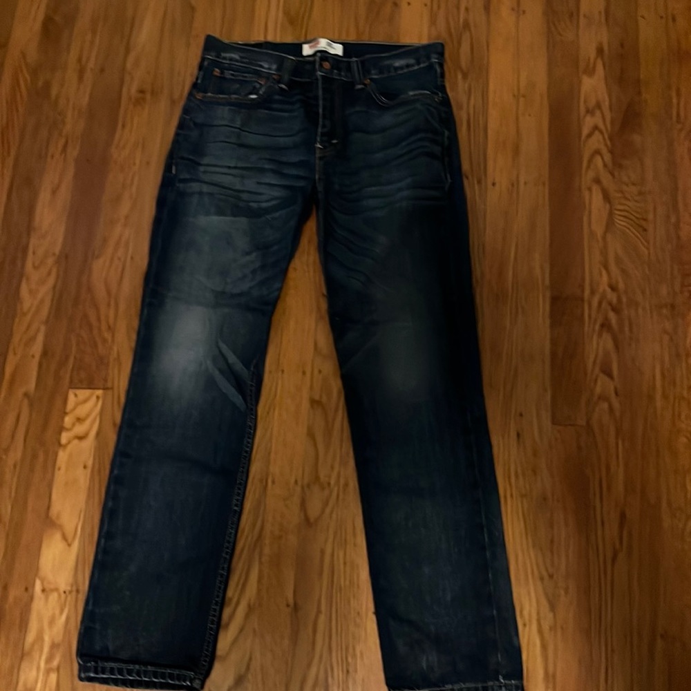 Levi’s 511 skinny. Dark blue intentional wear - like new